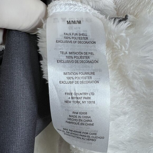 Free Country NWT Womens M Cream Alpine Butter Pile Fleece Zip Pockets Teddy Vest - Picture 14 of 16